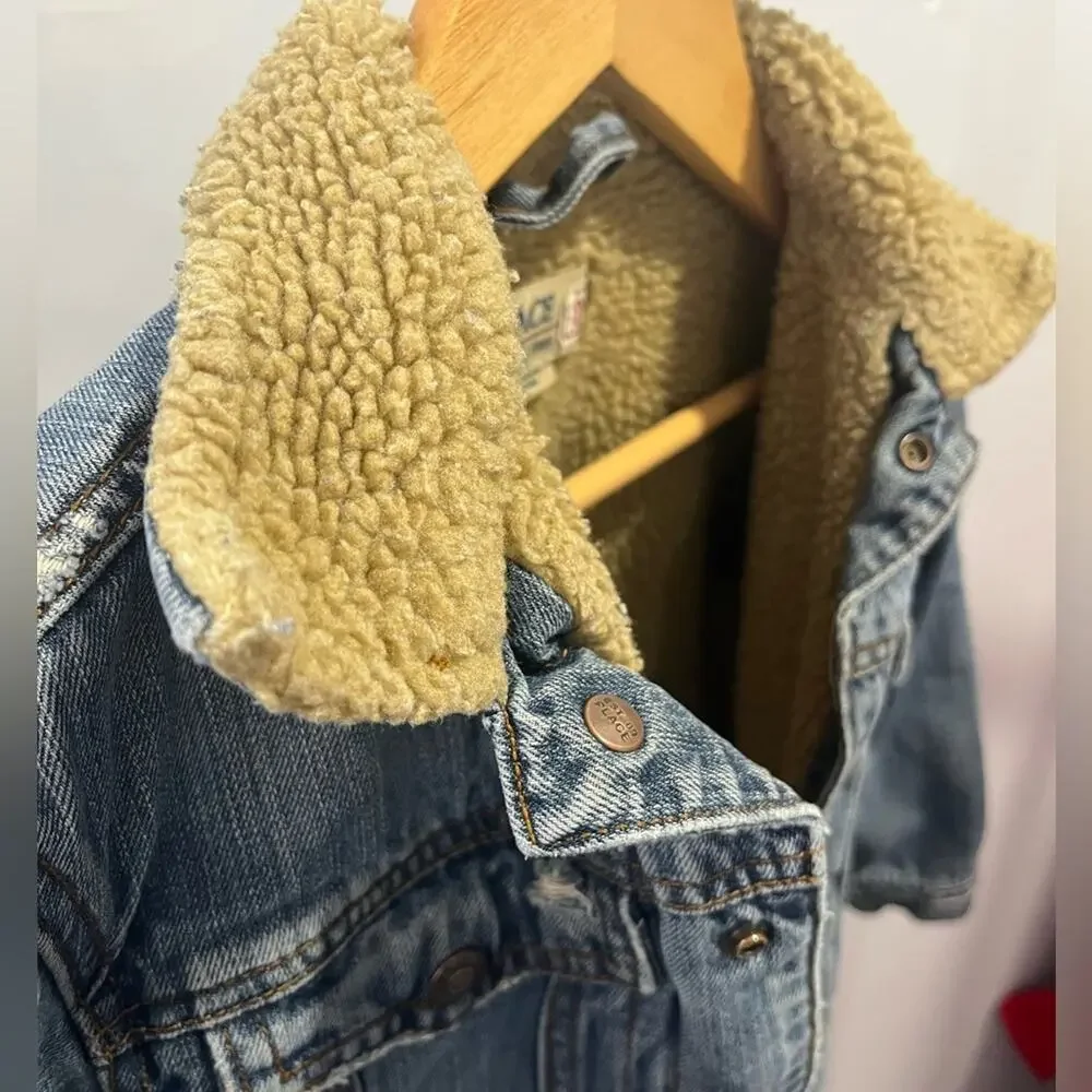Children’s Place Sherpa Lined‎ Denim Jacket Size Small